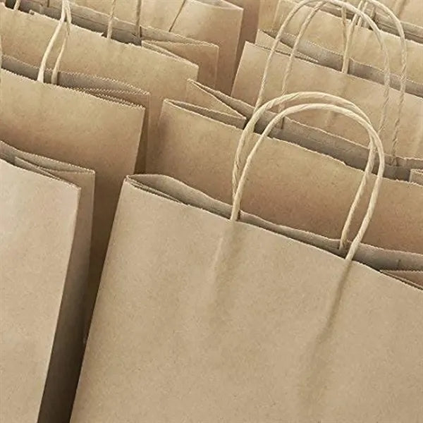 Classic White Landscape Kraft Paper Shopping Bag