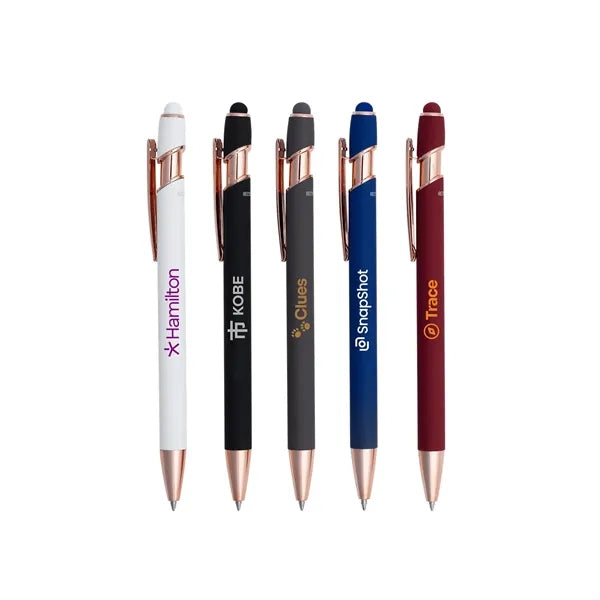 Lexi Stylus Satin Soft Touch Gel Click Pen - Rose Gold (Recy