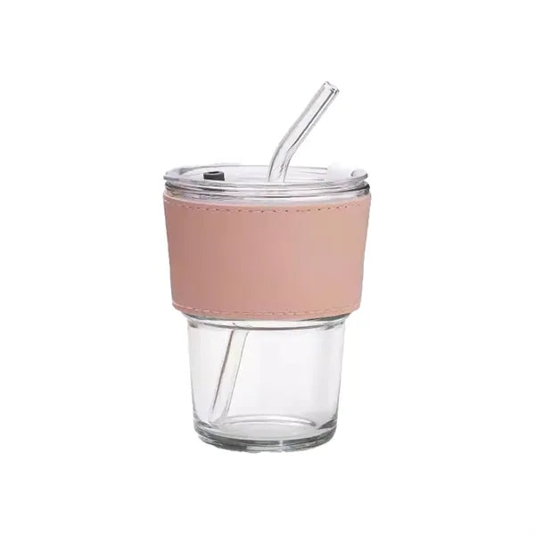Glass Straw Coffee Cup