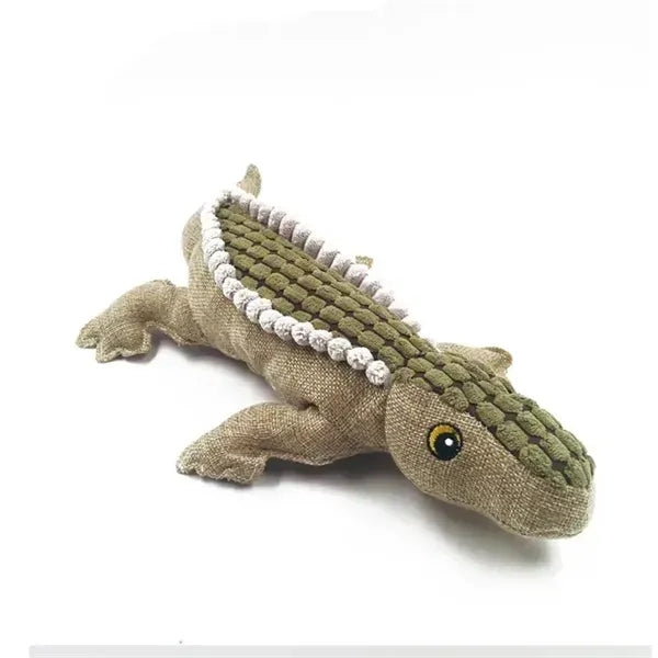 Plush Crocodile Sounding Dog Biting Toy