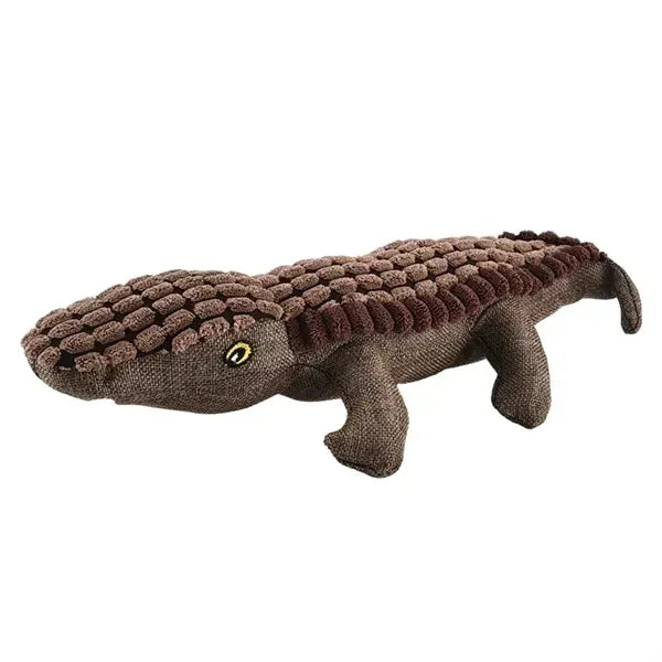 Plush Crocodile Sounding Dog Biting Toy