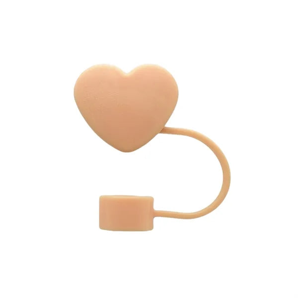 Heart Shape Straw Cover Silicone Cap for Tumbler Cups
