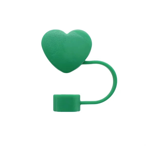 Heart Shape Straw Cover Silicone Cap for Tumbler Cups