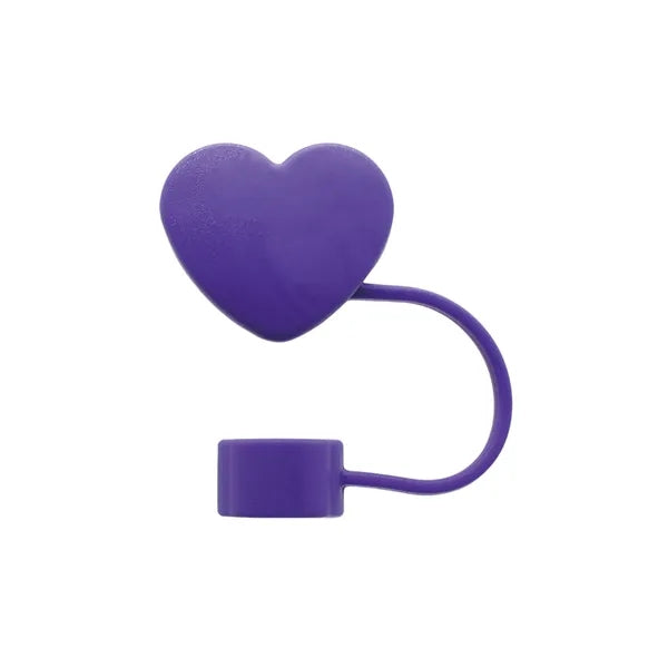 Heart Shape Straw Cover Silicone Cap for Tumbler Cups