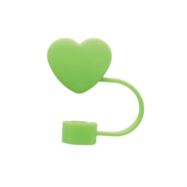 Heart Shape Straw Cover Silicone Cap for Tumbler Cups