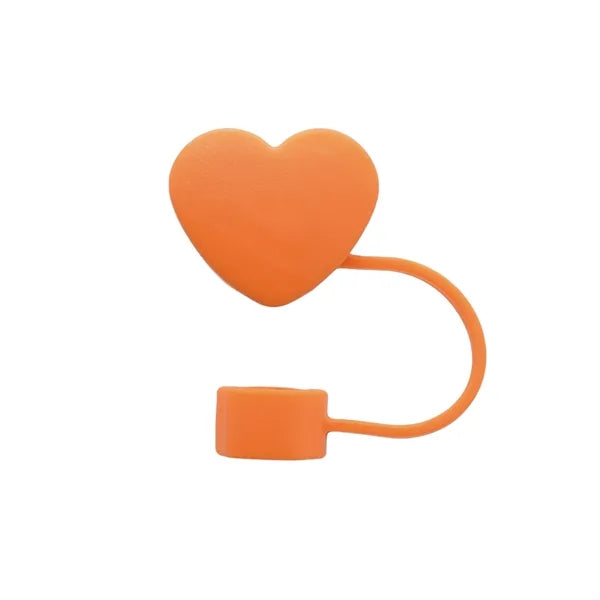 Heart Shape Straw Cover Silicone Cap for Tumbler Cups