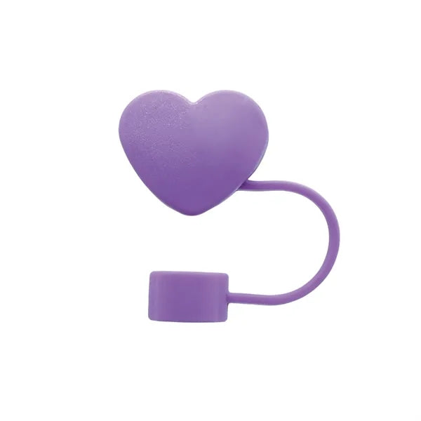 Heart Shape Straw Cover Silicone Cap for Tumbler Cups