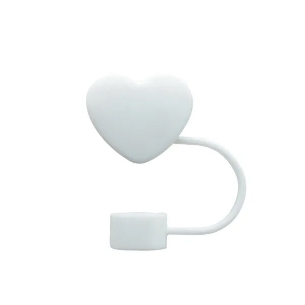 Heart Shape Straw Cover Silicone Cap for Tumbler Cups