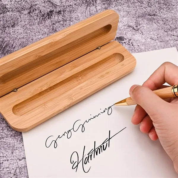 Natural Beech Wood Single Pen Gift Box