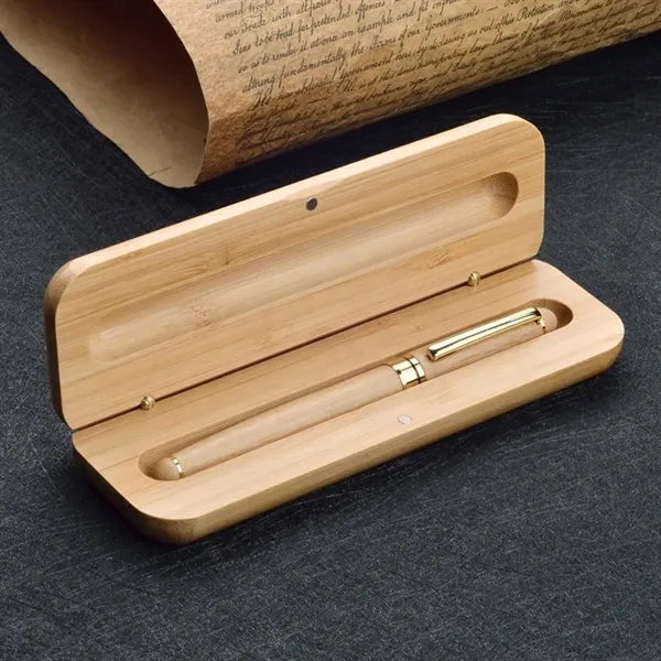 Natural Beech Wood Single Pen Gift Box