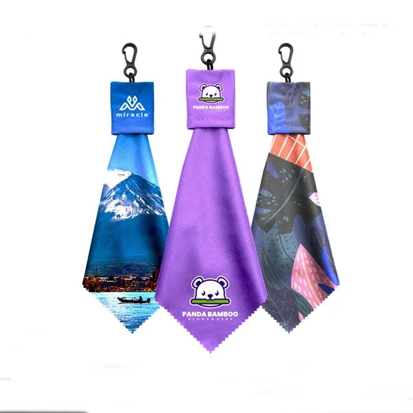 Outdoor Foldable Eyeglass Cloth Keychain