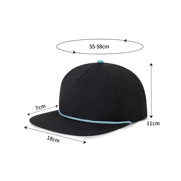 Reflective Nylon Lightweight Sports Cap with Flat Brim