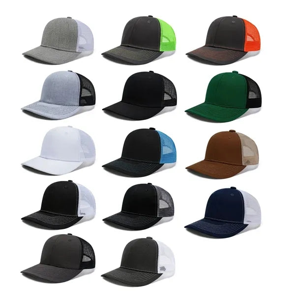 Two-Tone Trucker Mesh Baseball Cap with Custom Logo