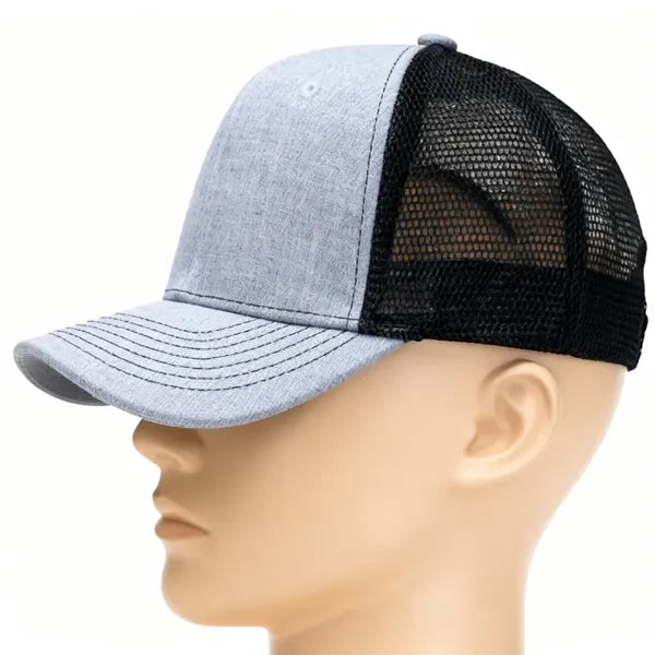 Two-Tone Trucker Mesh Baseball Cap with Custom Logo