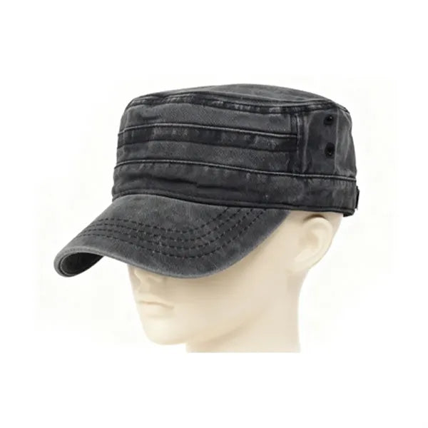 Washed Cotton Military Cadet Cap with Custom Logo