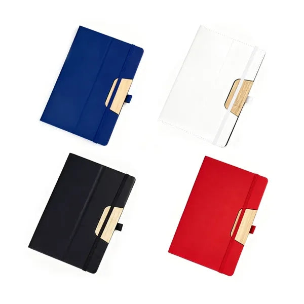 Bamboo Notebook with Built-in Phone Stand