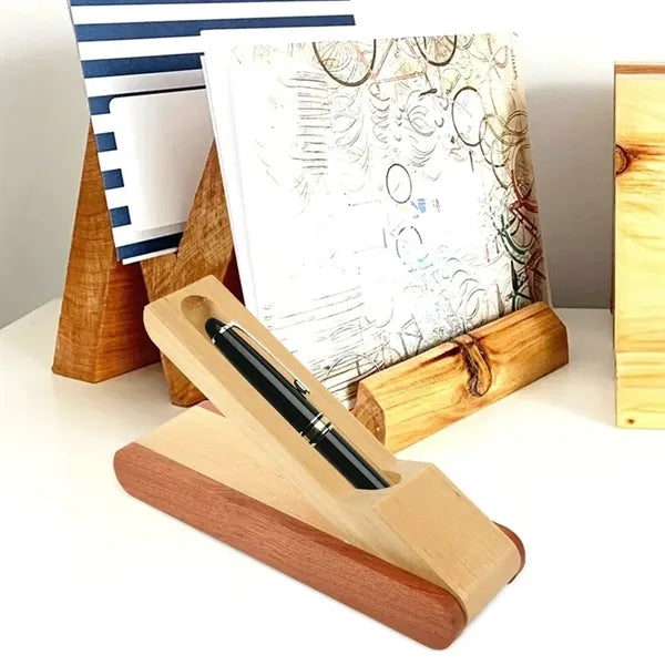 Beech Wood Folding Pen Gift Box Stand