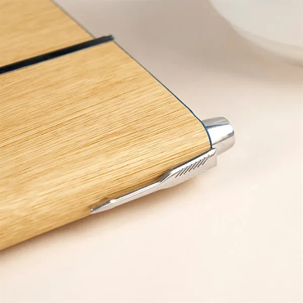 A5 Bamboo Pattern Notebook with PU Leather Cover