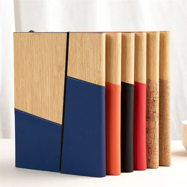 A5 Bamboo Pattern Notebook with PU Leather Cover