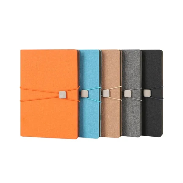 A5 PU Leather Binder Notebook with Elastic Strap