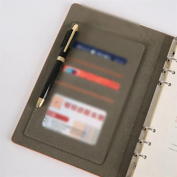 A5 PU Leather Binder Notebook with Elastic Strap