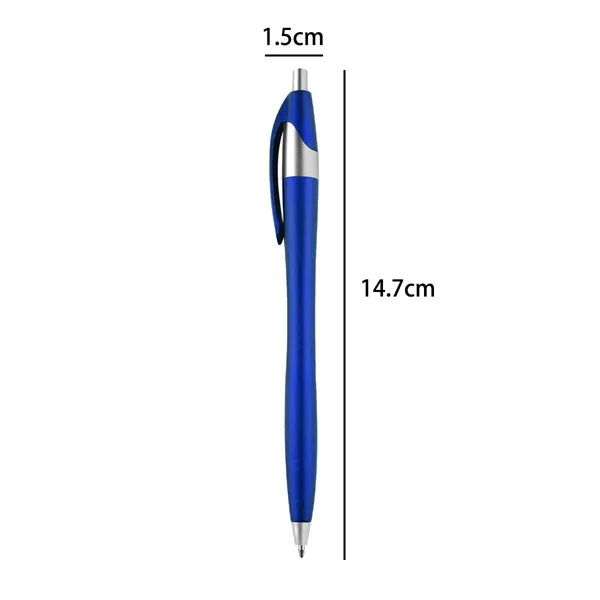 Metallic Finish Plastic Retractable Ballpoint Pen