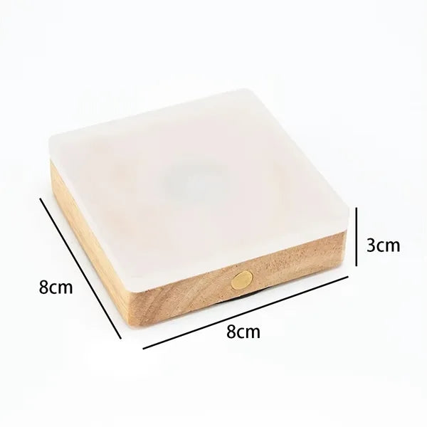 Wood Touch Night Light with Diffuser Panel USB Powered