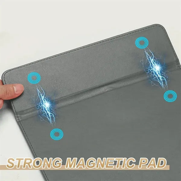 PU Leather Magnetic Clipboard with Pen Holder