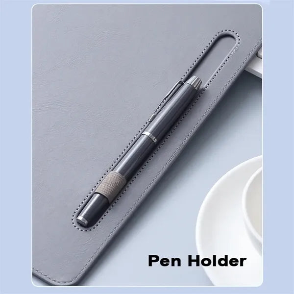 PU Leather Magnetic Clipboard with Pen Holder