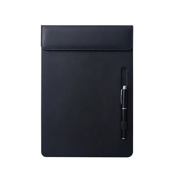 PU Leather Magnetic Clipboard with Pen Holder