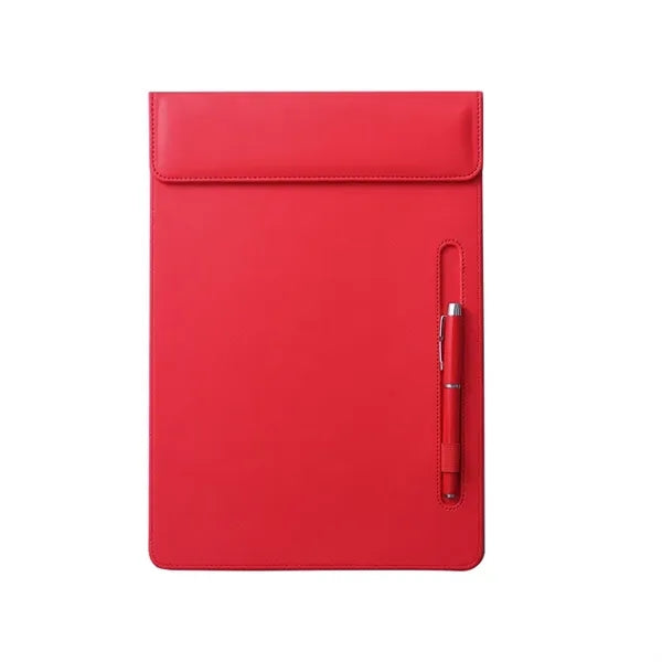 PU Leather Magnetic Clipboard with Pen Holder