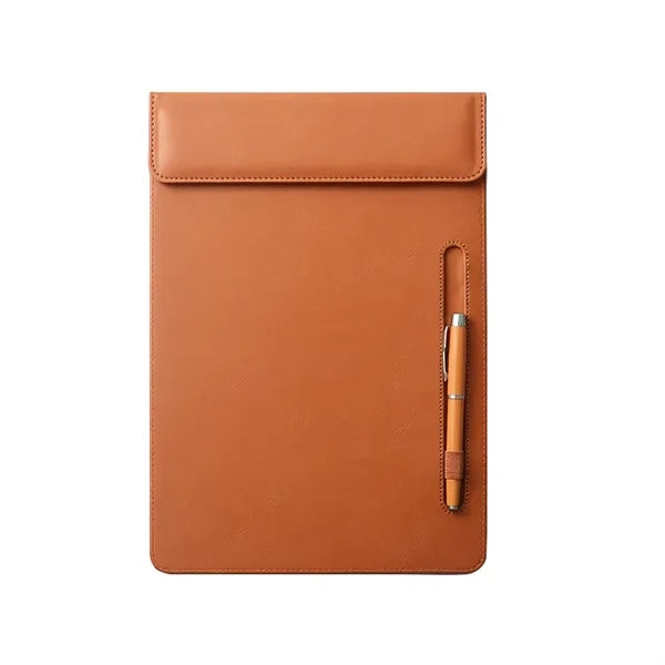 PU Leather Magnetic Clipboard with Pen Holder