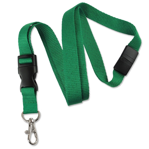 5/8" Blank Detachable Breakaway Ribbed Polyester Lanyards