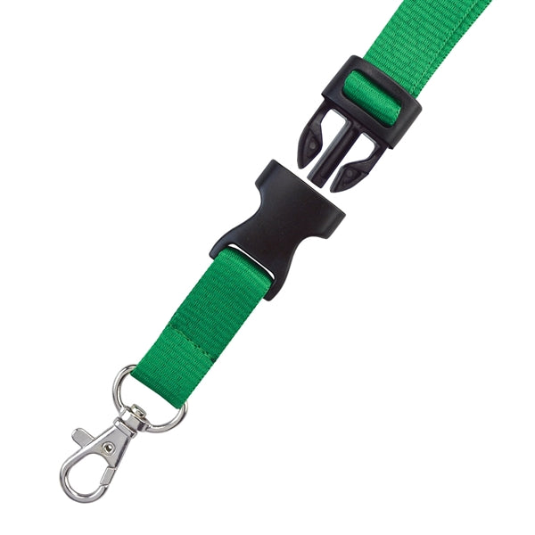 5/8" Blank Detachable Breakaway Ribbed Polyester Lanyards