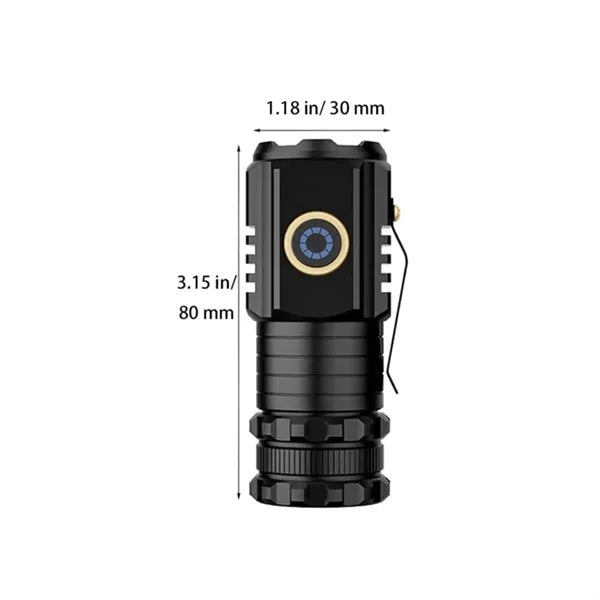 Aluminum LED Flashlight With COB Side Light And Magnet