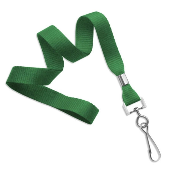 5/8" Blank Non-Breakaway Lanyards w Swivel Hook, Flat Ribbed