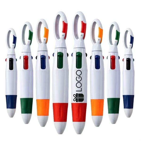 4 Color Shuttle Pen Carabiner Clip Keychain