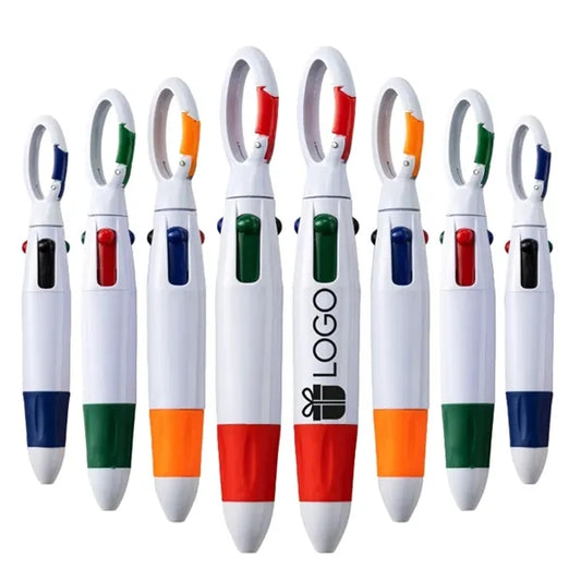 4 Color Shuttle Pen Carabiner Clip Keychain