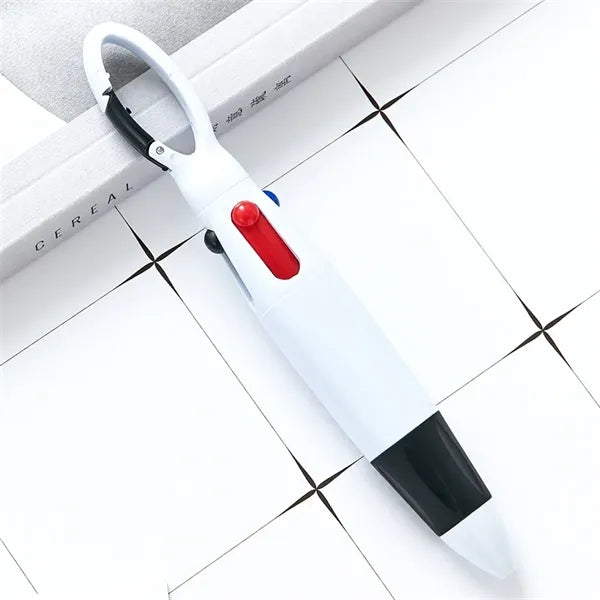 4 Color Shuttle Pen Carabiner Clip Keychain