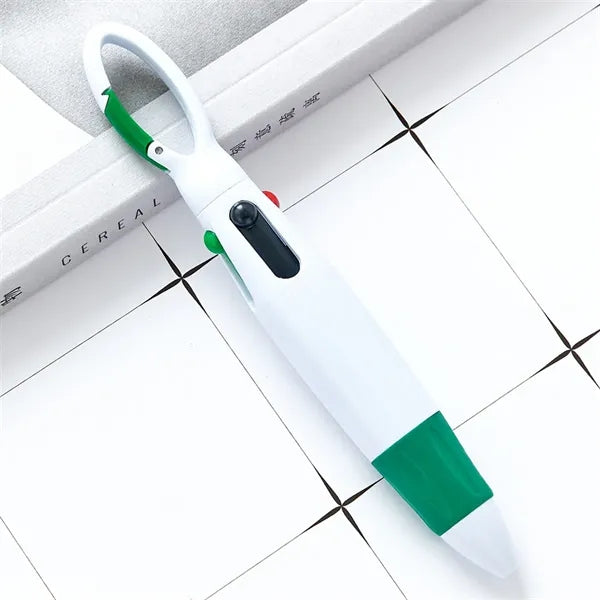 4 Color Shuttle Pen Carabiner Clip Keychain