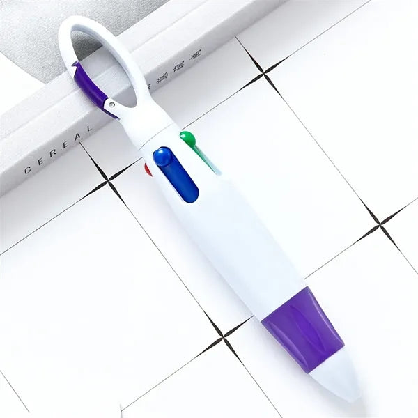4 Color Shuttle Pen Carabiner Clip Keychain