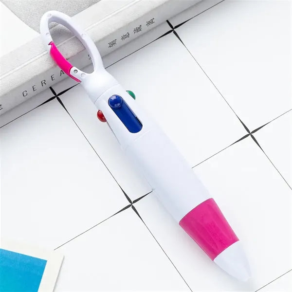 4 Color Shuttle Pen Carabiner Clip Keychain