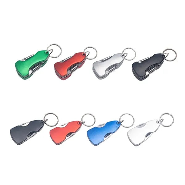 Portable Foldable Multi Tool Keychain with Knife Screwdriver