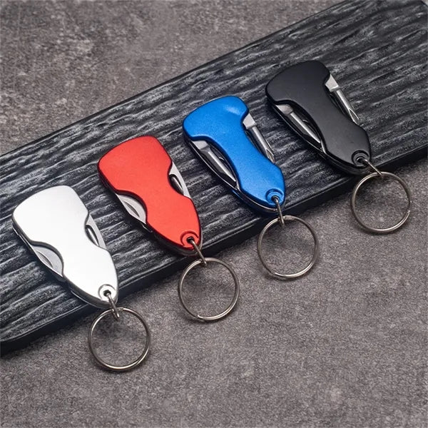 Portable Foldable Multi Tool Keychain with Knife Screwdriver