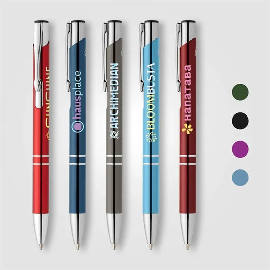 Tres-Chic Recycled Aluminum Chrome Trim Pen -ColorJet