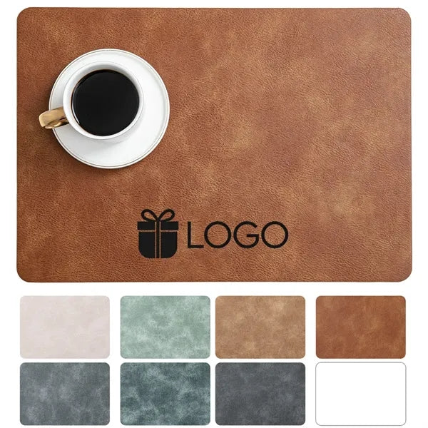 PU Leather Placemat 16.9x11.8 Inch Multiple Colors