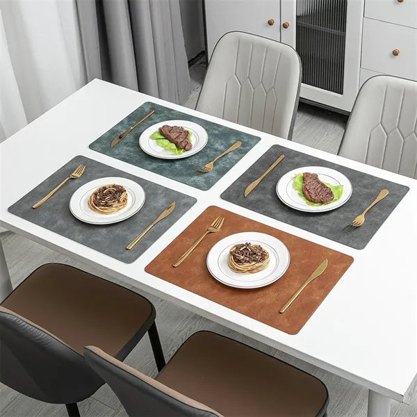 PU Leather Placemat 16.9x11.8 Inch Multiple Colors