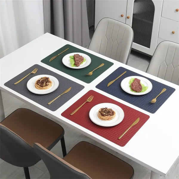 Woven PU Placemat 16.9x11.8 Inch Multiple Colors