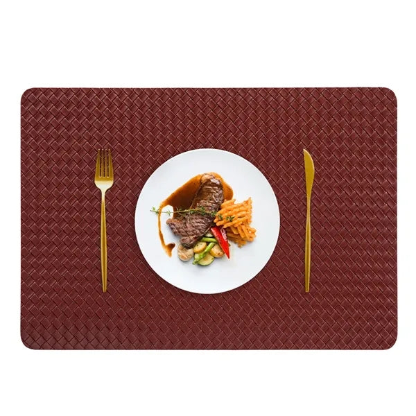 Woven PU Placemat 16.9x11.8 Inch Multiple Colors