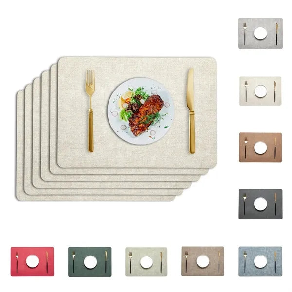Faux Leather Placemat 16.9x11.8 in Multiple Colors
